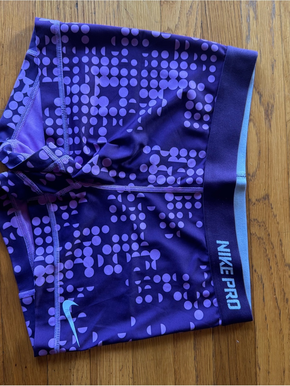 Nike Purple Geometric Dot Compression Shorts